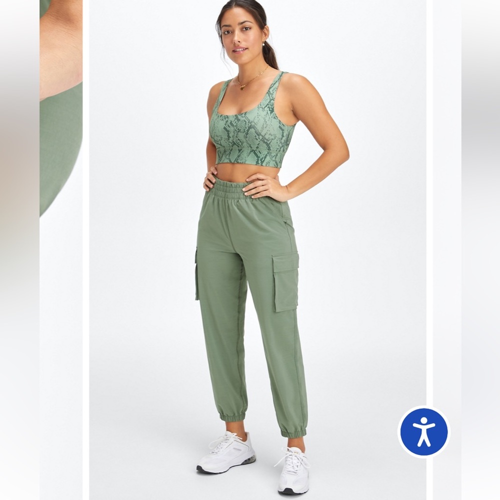 Fabletics windbreaker cargo joggers